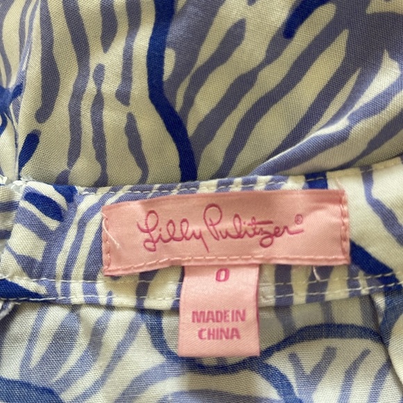 Lilly Pulitzer Sonya Set Bright Navy House Of Nemo Size 0 EUC - Picture 4 of 4
